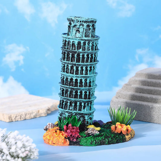 World Famous Architecture Landmark Aquarium Decor Building Model Ornaments