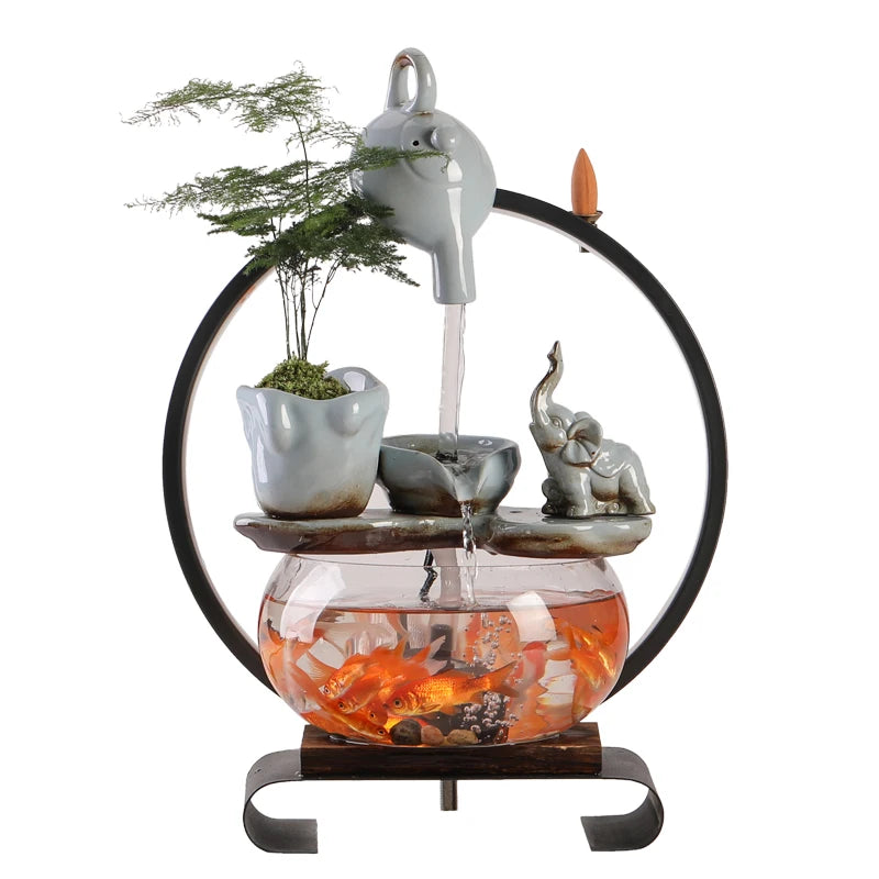 Small Fish Globe Household Circulation Flowing Water Ornaments