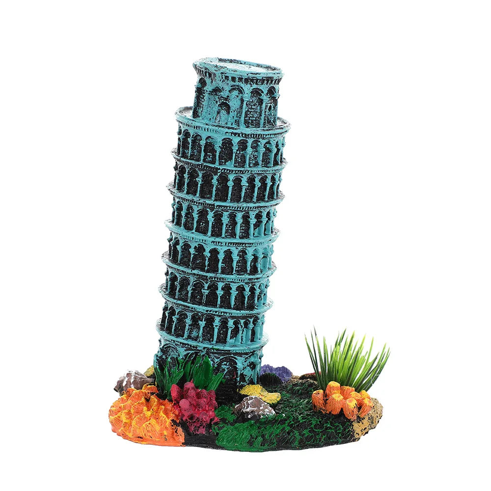 World Famous Architecture Landmark Aquarium Decor Building Model Ornaments