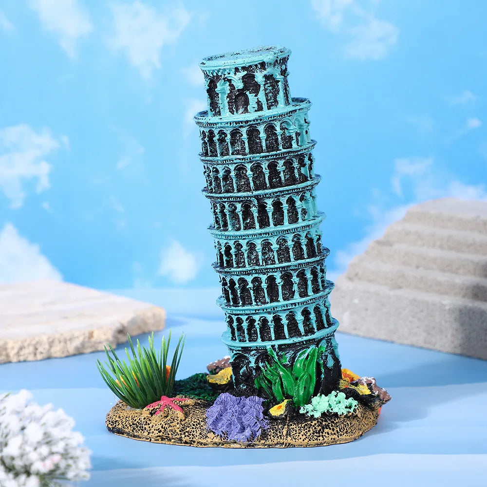 World Famous Architecture Landmark Aquarium Decor Building Model Ornaments