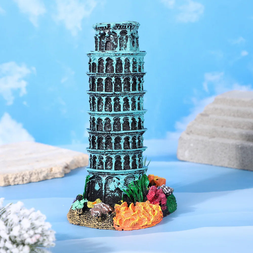 World Famous Architecture Landmark Aquarium Decor Building Model Ornaments