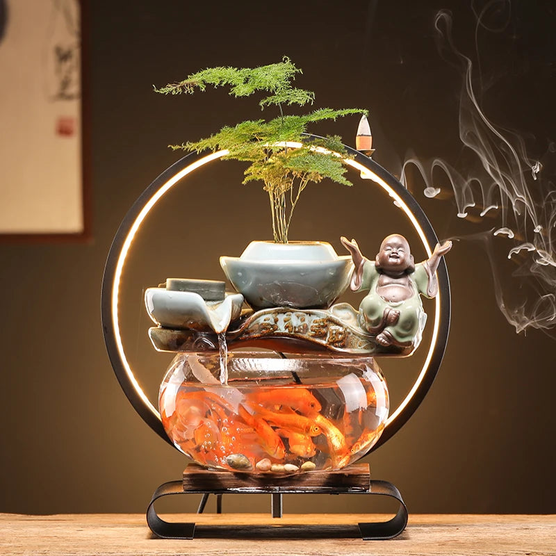 Small Fish Globe Household Circulation Flowing Water Ornaments